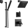 Delta Zura Thermostatic Shower System with Shower Head, Shower Arm, Hand Shower, Slide Bar, Hose, Valve Trim and MultiChoice Rough-In - Zura