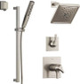 Delta Zura Thermostatic Shower System with Shower Head, Shower Arm, Hand Shower, Slide Bar, Hose, Valve Trim and MultiChoice Rough-In - Zura
