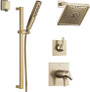 Delta Zura Thermostatic Shower System with Shower Head, Shower Arm, Hand Shower, Slide Bar, Hose, Valve Trim and MultiChoice Rough-In - Zura