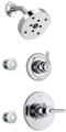 Delta Monitor 14 Series Single Function Pressure Balanced Shower System with Shower Head, and 2 Body Sprays - Includes Rough-In Valves - Trinsic