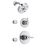 Delta Monitor 14 Series Single Function Pressure Balanced Shower System with Shower Head, and 2 Body Sprays - Includes Rough-In Valves - Chrome