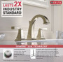 Delta Dryden Widespread Bathroom Faucet with Metal Drain Assembly - Limited Lifetime Warranty