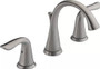 Delta Lahara Widespread Bathroom Faucet with Drain Assembly