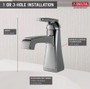 Delta Ashlyn 1.2 GPM Single Hole Bathroom Faucet