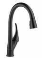 Delta Esque Pull-Down Kitchen Faucet, Magnetic Docking Spray Head and ShieldSpray - Includes Lifetime Warranty