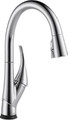 Delta Esque Pull-Down Spray Kitchen Faucet with On/Off Touch Activation, Magnetic Docking Spray Head and ShieldSpray - Includes Lifetime Warranty (5 Year on Electronic Parts)