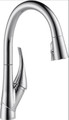 Delta Esque Pull-Down Spray Kitchen Faucet with On/Off Touch Activation, Magnetic Docking Spray Head and ShieldSpray - Includes Lifetime Warranty (5 Year on Electronic Parts)