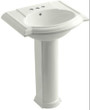 Kohler Devonshire 24" pedestal lavatory with 4" center drilling