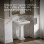 Kohler Memoirs® Classic 24-1/4" rectangular pedestal bathroom sink - White