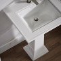 Kohler Memoirs® Stately 25" rectangular pedestal bathroom sink - White