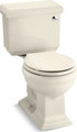 Kohler Memoirs Classic 1.28 GPF Two-Piece Round Comfort Height Toilet with Right Hand Trip Lever and AquaPiston Technology - Seat Not