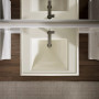 Kohler Memoirs® Pedestal/console table bathroom sink basin with single faucet-hole drilling - Biscuit