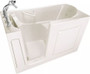 American Standard Value 59-1/2" Gelcoat Walk In Whirlpool Bathtub with Left Drain, Roman Tub Filler and Handshower - Includes Drain Assembly and Overflow