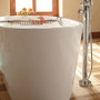 American Standard Coastal Serin 68-3/4" Acrylic Free Standing Soaking Bathtub with Center Drain