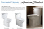 American Standard Cadet 3 Round-Front Two-Piece Toilet with Concealed Trapway, EverClean Surface, PowerWash Rim and Right Height Bowl - Includes Seat