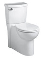 American Standard Cadet 3 Round-Front Two-Piece Toilet with Concealed Trapway, EverClean Surface, PowerWash Rim and Right Height Bowl - Includes Seat