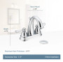 Moen Double Handle Centerset Bathroom Faucet from the Kingsley Collection (Valve Included) in Oil Rubbed Bronze Finish