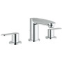 Grohe Eurostyle 1.2 GPM Cosmopolitan Widespread Bathroom Faucet with SilkMove Handles - Free Metal Drain Assembly with purchase