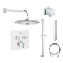 Grohe SmartControl Shower System with Shower Head, Hand Shower, Shower Arm, Wall Supply Elbow, Slide Bar, Hand Shower Hose, Valve Trim, and Rough In