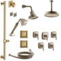 Kohler Margaux Thermostatic Shower System with Single Function Shower Head, Hand Shower, Rain Head, Body Sprays, Valve Trims