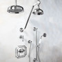 Signature Hardware Vintage Pressure Balance Shower System with Hand Shower - 14" Rain Shower