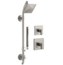 Kohler Loure Thermostatic HydroRail Shower System with Single Function Shower Head, Hand Shower, Valve Trims