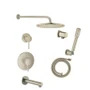 Grohe Essence Pressure Balanced Shower System with Rain Shower Head, Hand Shower, Shower Arm, and Hose - Valves Included