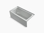 Kohler Archer® 60" x 30" alcove bath with integral apron, integral flange and left-hand drain in Ice Grey