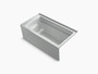 Kohler Archer® 60" x 32" alcove bath with integral apron, integral flange and right-hand drain in Ice Grey