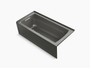 Kohler Archer® 66" x 32" alcove bath with left-hand drain in Thunder Grey