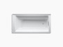 Kohler Archer® 72" x 36" alcove bath with integral apron and right-hand drain in Biscuit