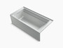 Kohler Archer® 72" x 36" alcove bath with integral apron and left-hand drain in Ice Grey