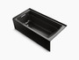 Kohler Archer® 72" x 36" alcove bath with integral apron and left-hand drain in Black