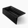 Kohler Archer® 72" x 36" alcove bath with integral apron and left-hand drain in Black