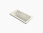 Kohler Archer® 60" x 30" drop-in bath with Bask® heated surface and reversible drain in Biscuit