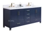 Royal Hollywood 65" Navy Blue Double Sink Bathroom Vanity