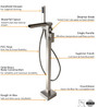 Royal Costa Waterfall Freestanding Tub Faucet in Brushed Nickel