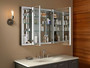  Kohler Verdera® 40" W x 30" H aluminum medicine cabinet with adjustable magnifying mirror and slow-close door
