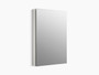 Kohler Catalan®24-1/8" W x 36-1/8" H aluminum single-door medicine cabinet with 107 degree hinge