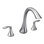 Moen Eva Chrome Two-Handle High Arc Roman Tub Faucet