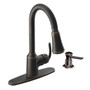 Moen Bayhill Mediterranean Bronze One-Handle High Arc Pulldown Kitchen Faucet