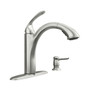 Moen Kinzel Spot Resist Stainless One-Handle Low Arc Pullout Kitchen Faucet