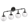 Moen Colinet Matte Black Four Globe Bath Light