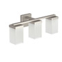 Moen 90 Degree Brushed Nickel Three Globe Bath Light