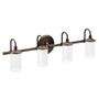 Moen Belfield Oil Rubbed Bronze Four Globe Bath Light