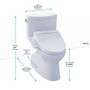 Toto VESPIN® II WASHLET®+ C100 in Cotton 