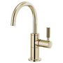 Brizo LITZE® Instant Hot Faucet with Arc Spout and Knurled Handle in Polished Nickel