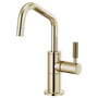 Brizo LITZE® Instant Hot Faucet with Angled Spout and Knurled Handle in Polished Nickel