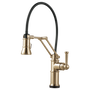 Brizo ARTESSO® Single Handle Articulating Kitchen Faucet with SmartTouch® Technology in Luxe Gold