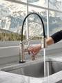 Brizo ARTESSO® Single Handle Articulating Kitchen Faucet with SmartTouch® Technology in Stainless